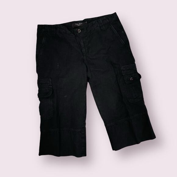 Billy Blues Low Rise Crop Pant Cargo Black Size 10 Vintage - Picture 1 of 11
